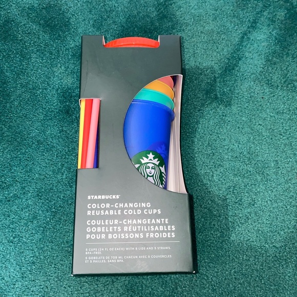 Starbucks Other - Starbucks 5pck Color Changing Reusable Cups